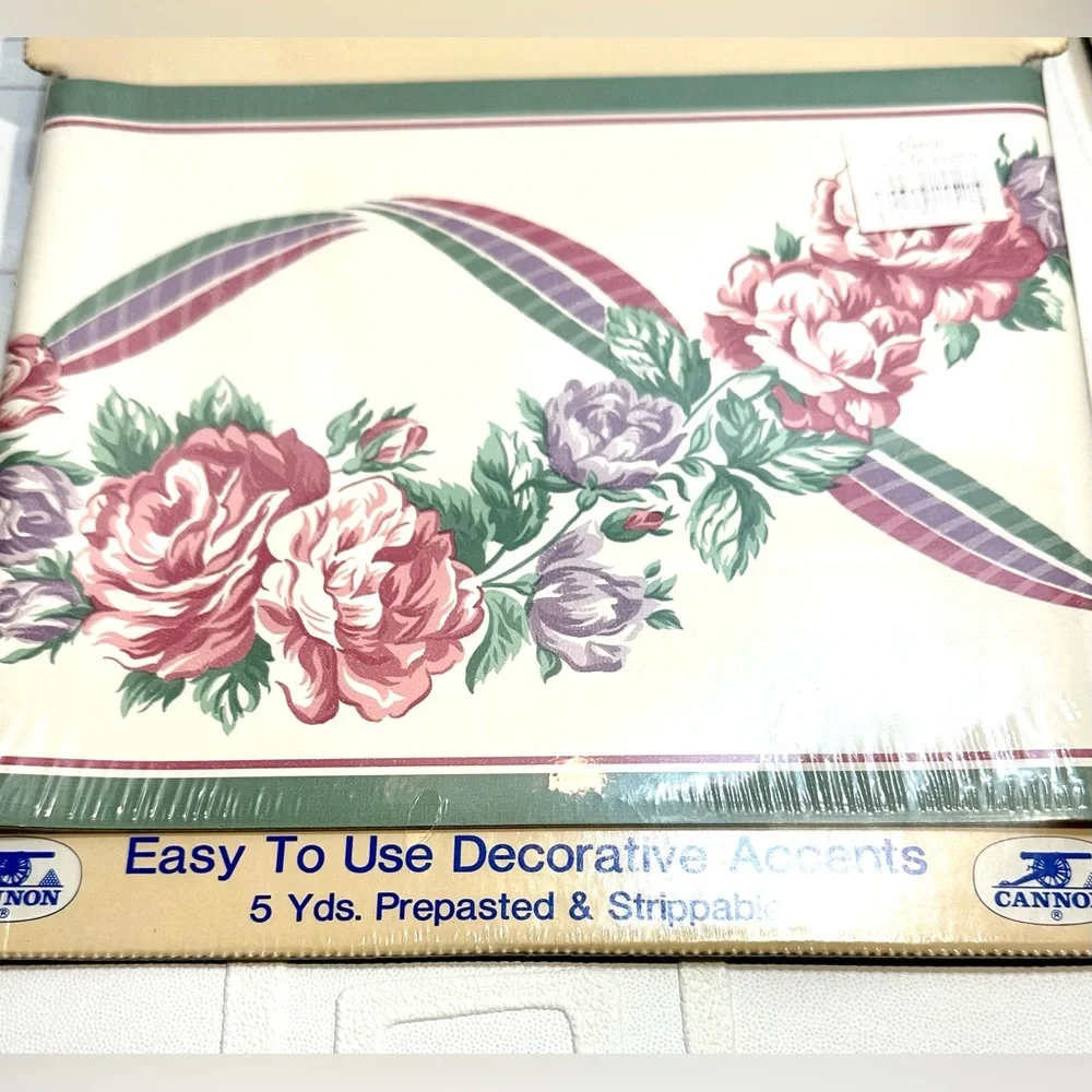 Vintage Cannon Coordinated Borders Floral Wall Paper 5yds (6)